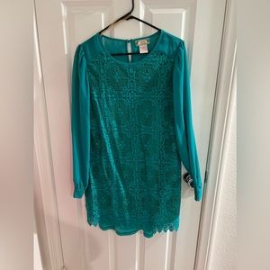 Beautiful Laces Teal Dress